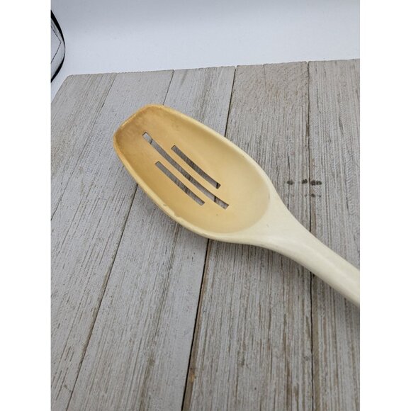 Vintage Foley #3 Almond Nylon Plastic Slotted Spoon 11" - Picture 2 of 6